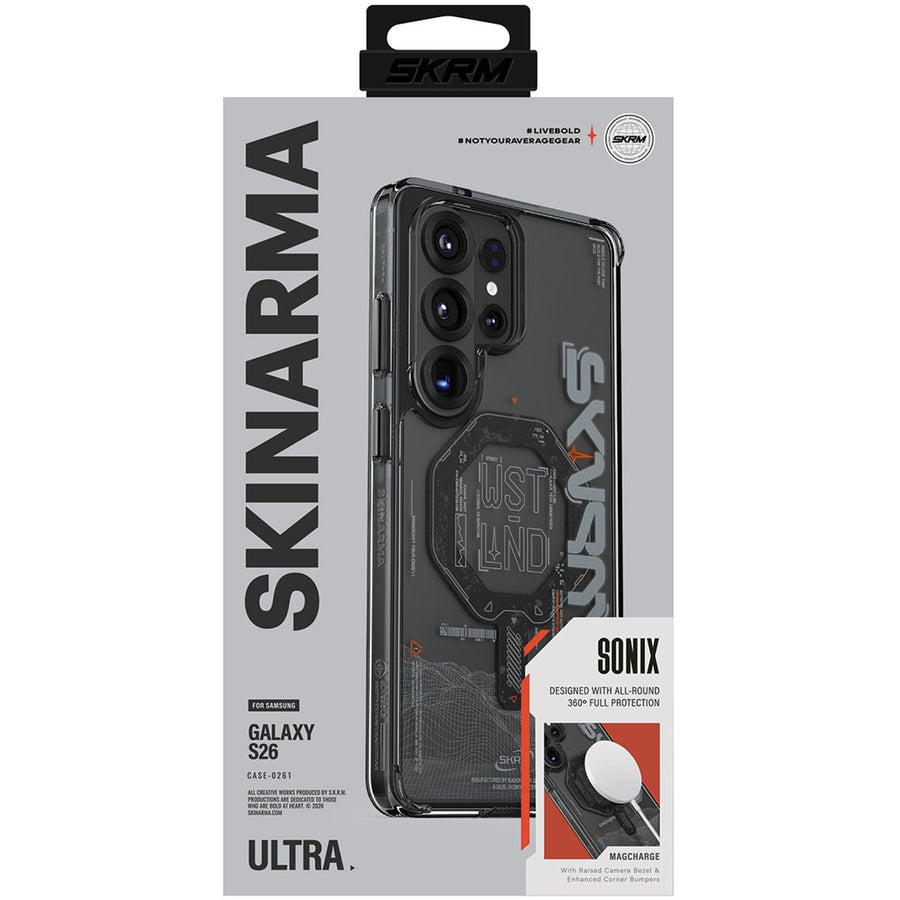 skinarma Galaxy S26 Ultra (2026)   Sonix Mag-Charge Case - Black