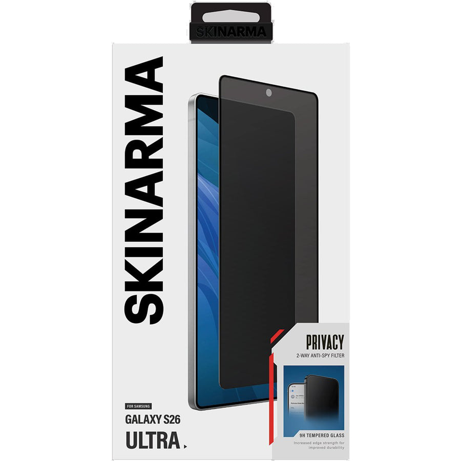 skinarma Galaxy S26 Ultra (2026)   Tempered Glass Screen Protector - Privacy