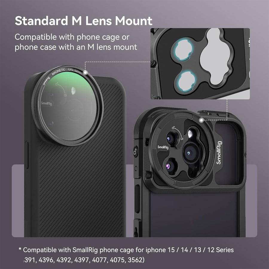 SmallRig 52mm Magnetic Filter Adapter Ring for M Series Lenses