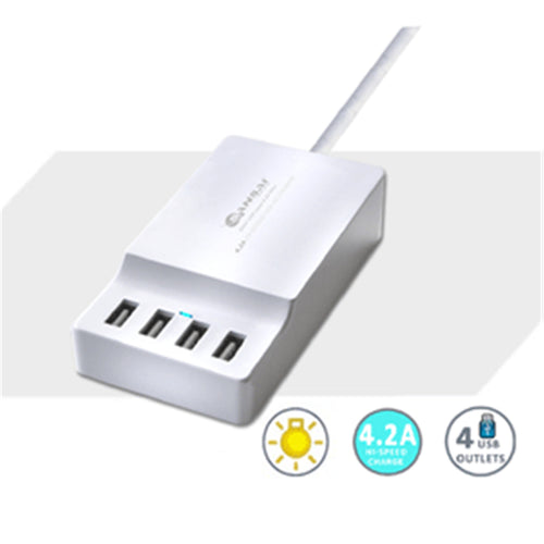 Sansai PAD-4011AU 4.2A USB X4 Charging Station