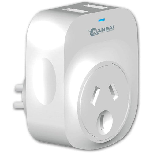 Sansai PAD-204USB 2 X USB Wall Charger, 2.1A Surge protected w/Power status indicator