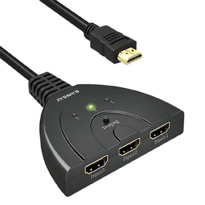 Sansai HDM-3010S 3 Ports HDMI Switcher 3 Way HDMI Switch 1080p, 3D, Ultra HD/ 4K with high resolutions