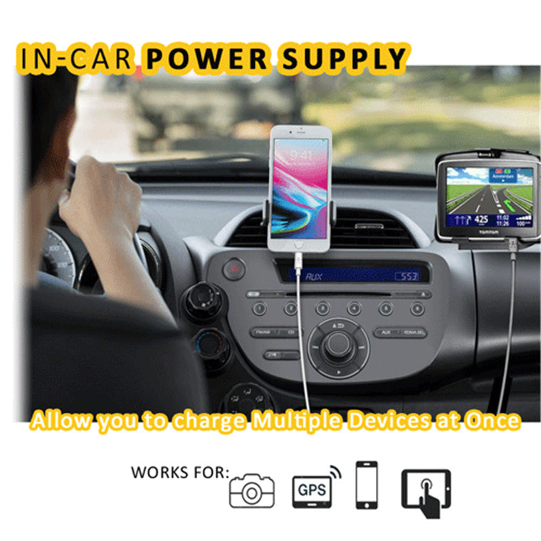 Sansai SCX-082 3.1A Car Lighter Socket Adaptor with 2x USB-A