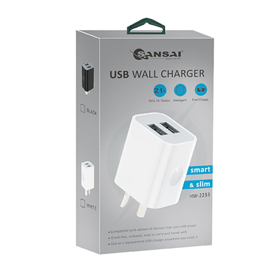 Sansai HW-2233 2 USB A  Charger, 2.1A