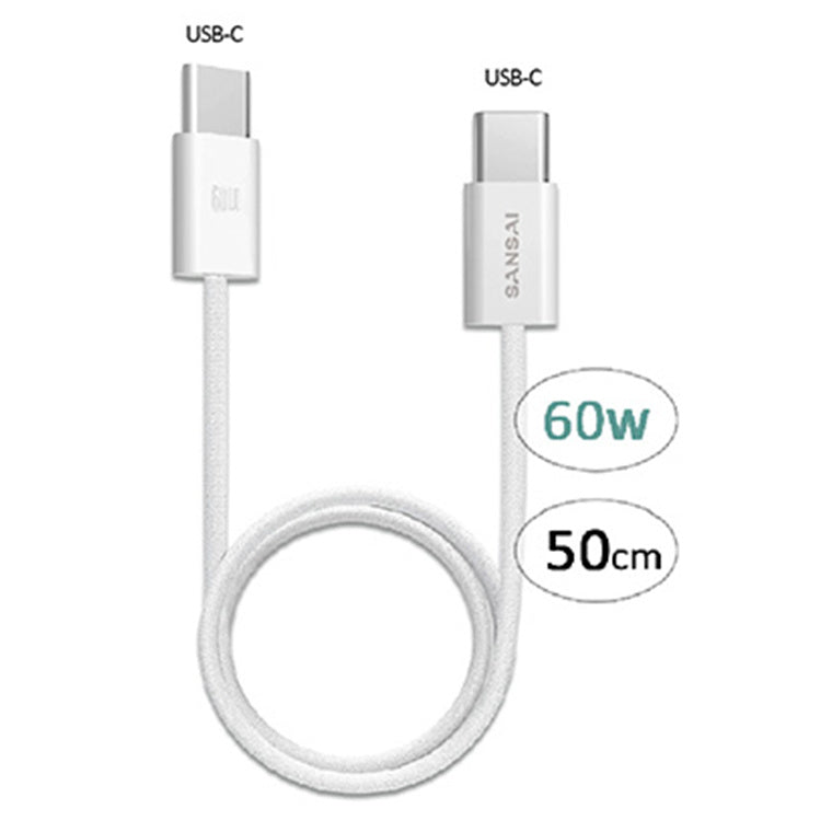 Sansai IPH-C501 USB-C to USB-C Cable, 60W, 50CM