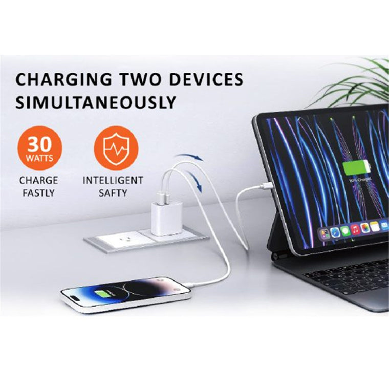 Sansai USB A+C WALL Charger- 30W