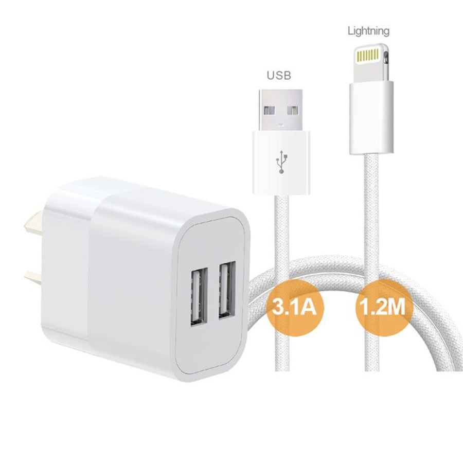 Sansai IPH-0911K Lightning Cable + AC Charger