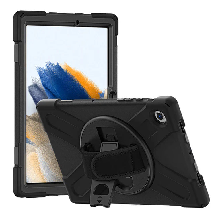 Strike Rugged Case with Hand Strap and Lanyard for Samsung Galaxy Tab A8 (10.5")