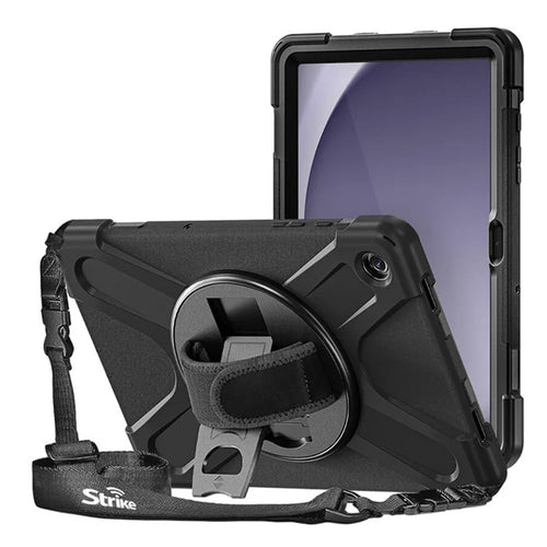 Strike Rugged Case with Hand Strap and Lanyard for Samsung Galaxy Tab A9+