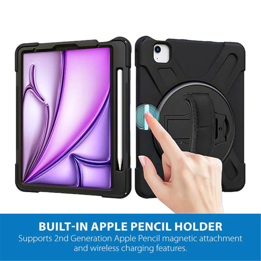 Strike Rugged Case with Hand Strap and Lanyard for Apple iPad Air 13 (2024)