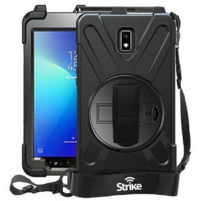 Strike CAS-STKSAMTABACTIVE2RGDHSL Rugged Case with Hand Strap and Lanyard for Galaxy Tab Active 2