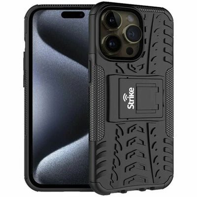 STRIKE CAS-STKIP15PRORGD Rugged Case For iPhone 15 Pro (Black)