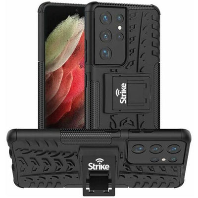 STRIKE CAS-STKSAMS21ULTRARGD Rug Case For Gal S21 Ultra 5G (Black)