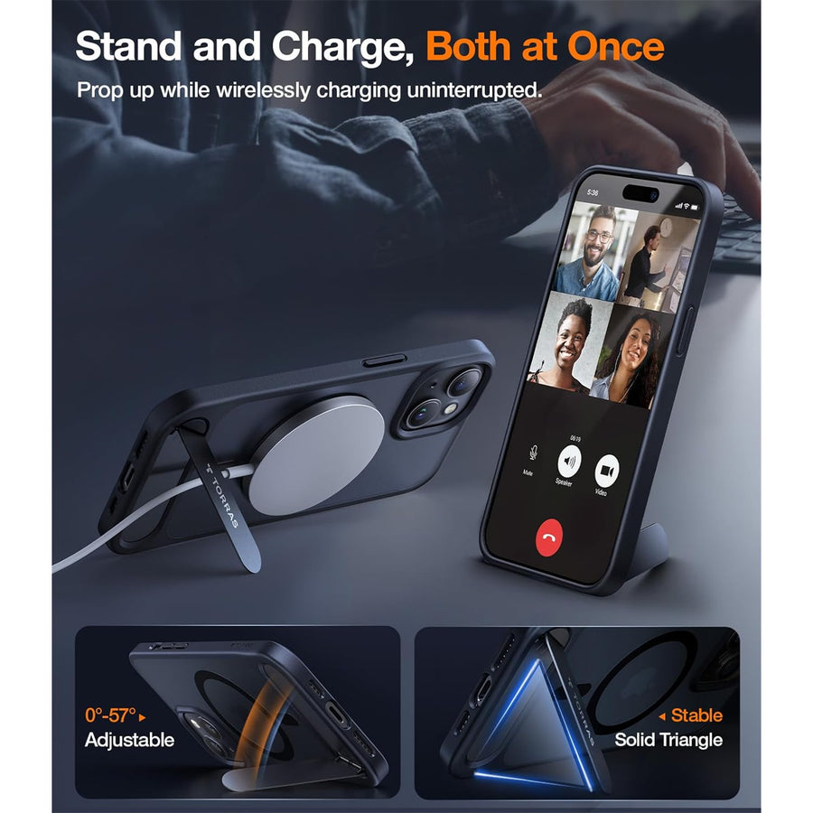 Torras iPhone 15 (6.1")  Pstand Case - Black