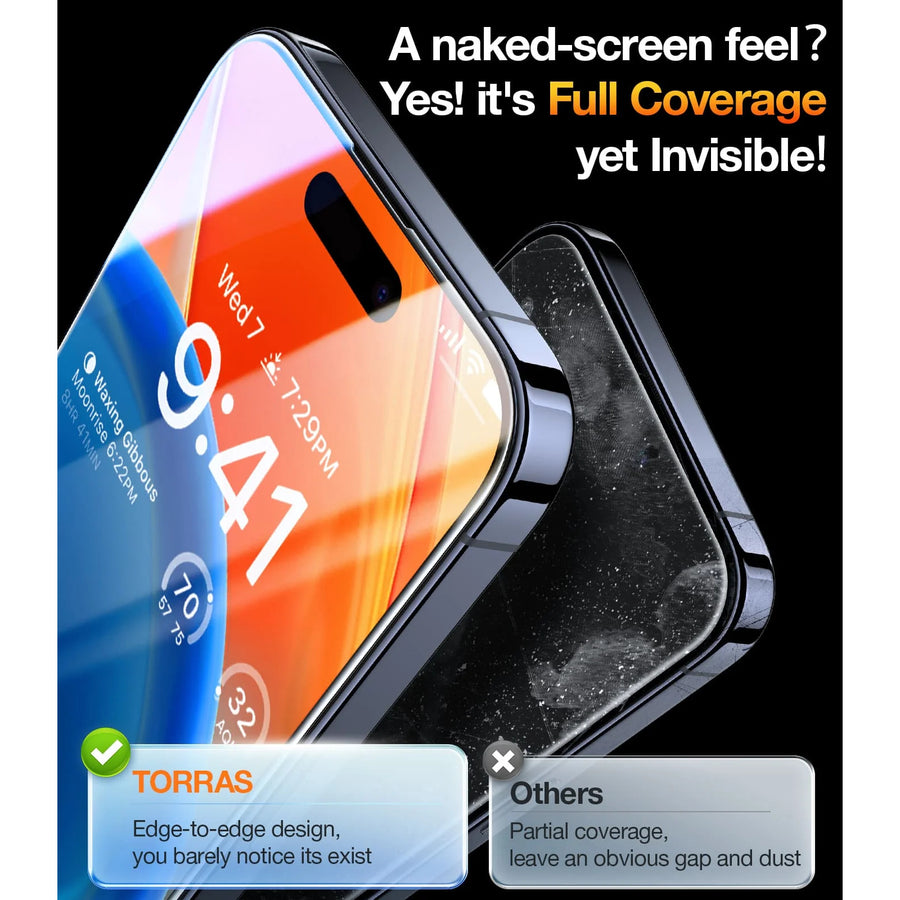 Torras iPhone 15 / 14 Pro (6.1")   Premium Tempered Glass Screen Protector - Clear