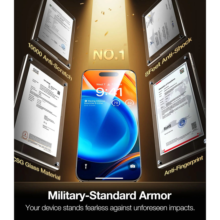 Torras iPhone 15 / 14 Pro (6.1")   Premium Tempered Glass Screen Protector - Clear