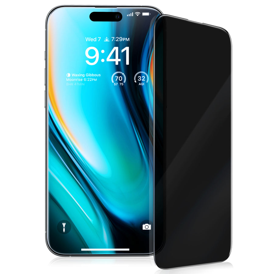 Torras iPhone 16 Pro (6.3")   Premium Tempered Privacy Glass Screen Protector - Black