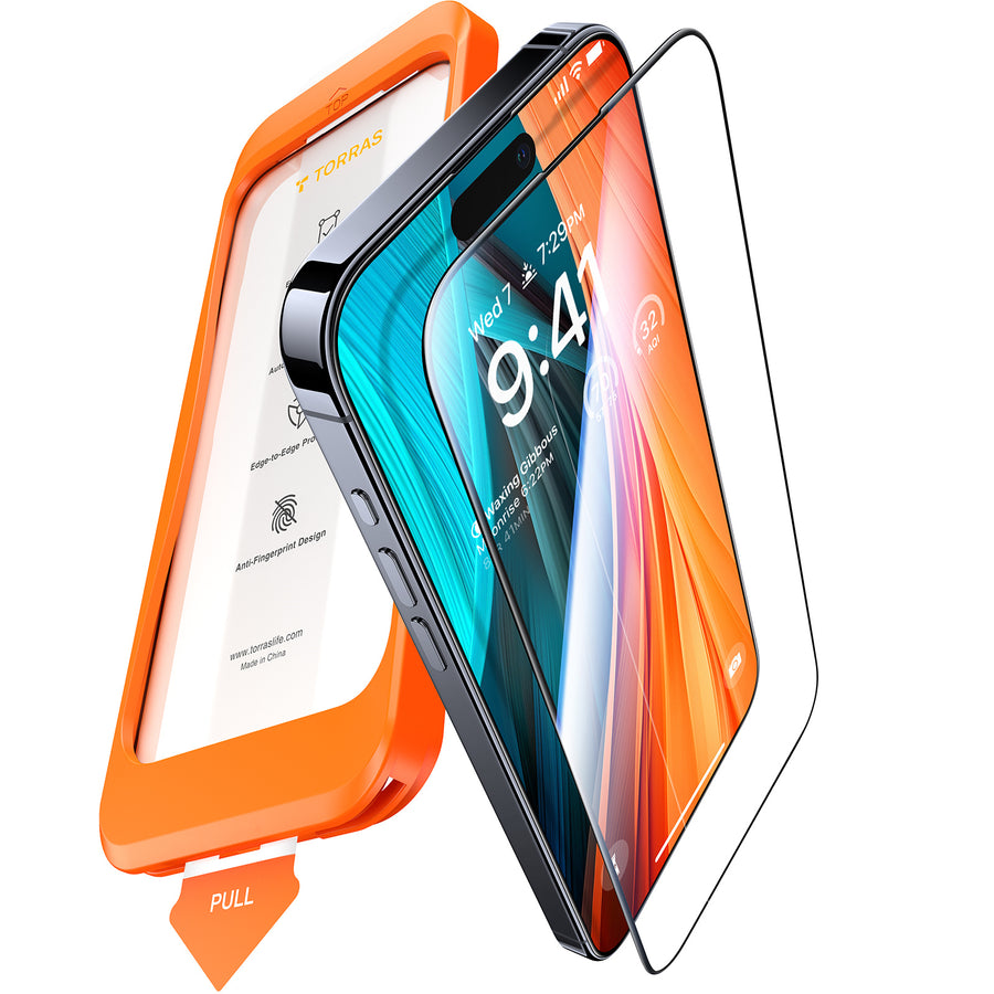 Torras iPhone 16 Pro (6.3")   Premium Tempered Glass Screen Protector - Clear