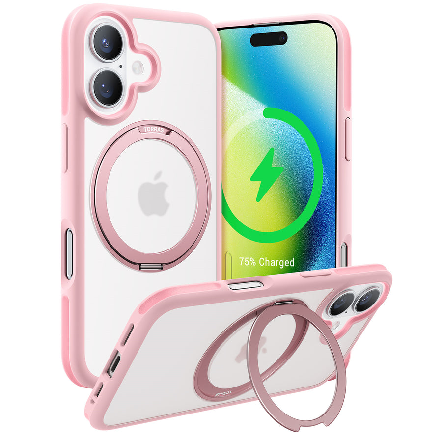 Torras iPhone 16 Plus (6.7")  Ostand R Fusion Spin Case - Pink