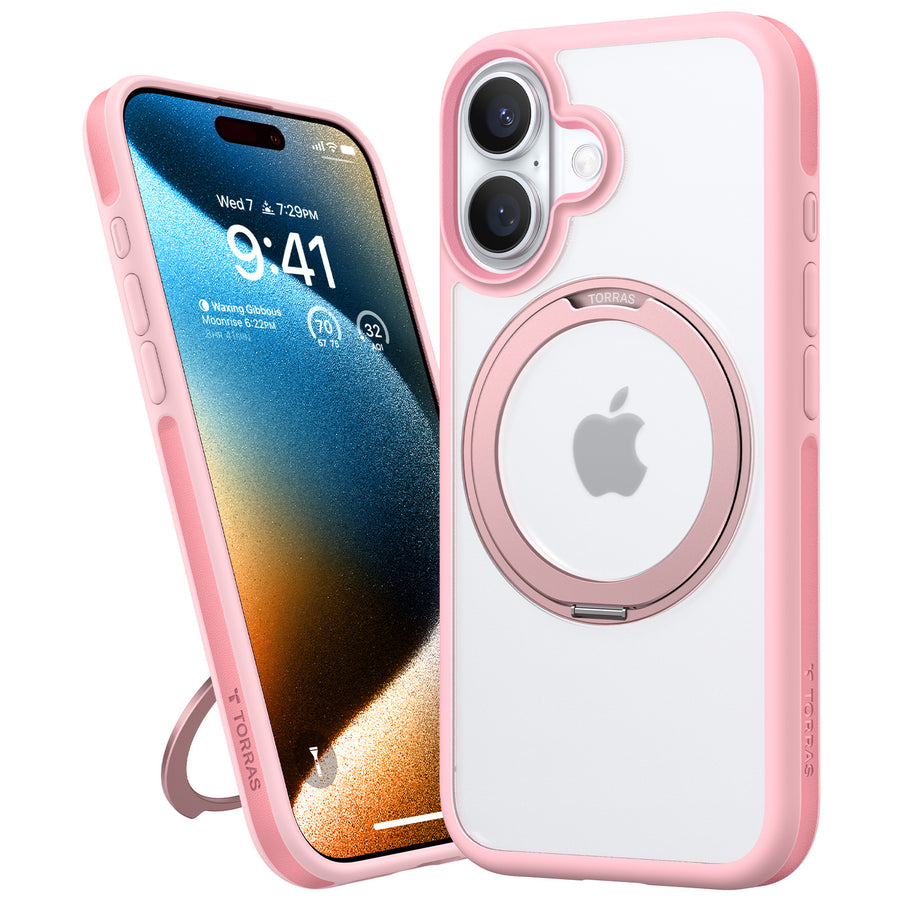 Torras iPhone 16 Plus (6.7")  Ostand R Fusion Spin Case - Pink