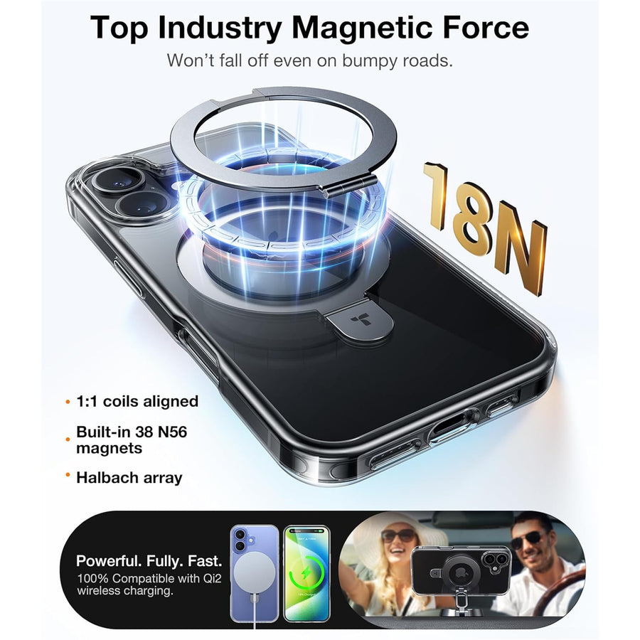 Torras iPhone 16 (6.1")  Ostand Case - Clear