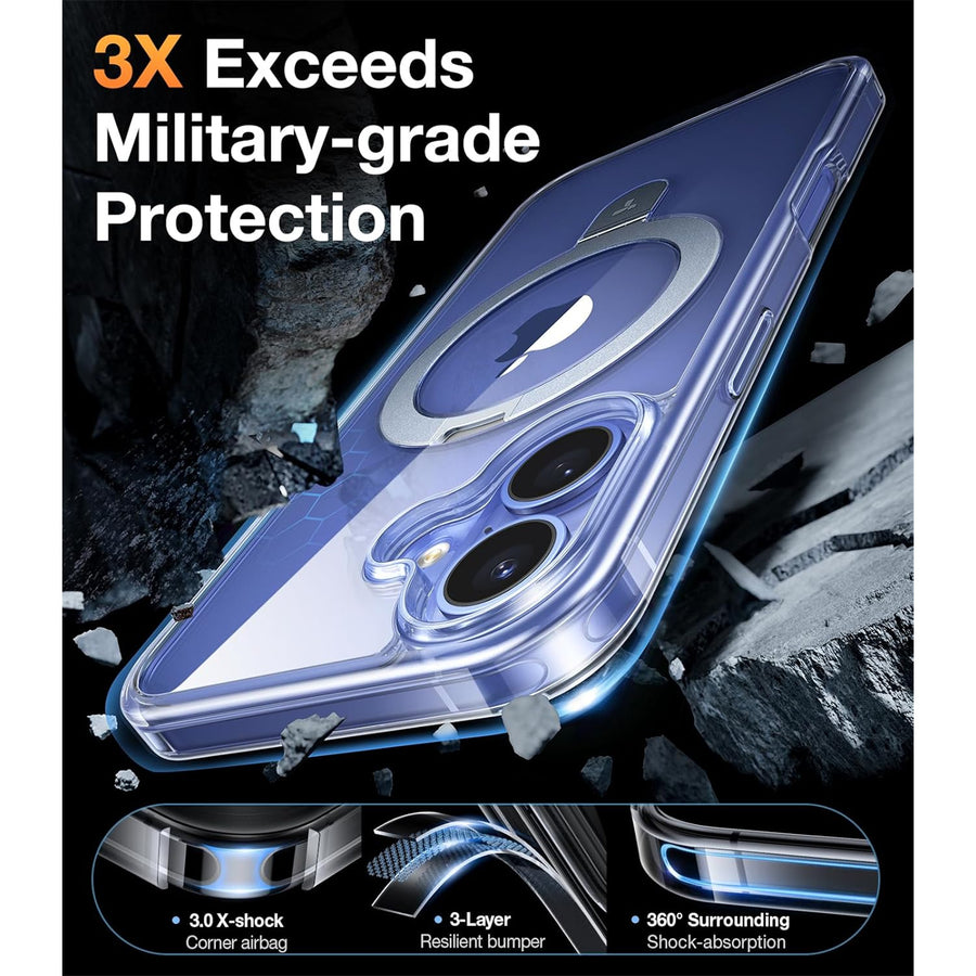 Torras iPhone 16 (6.1")  Ostand Case - Clear