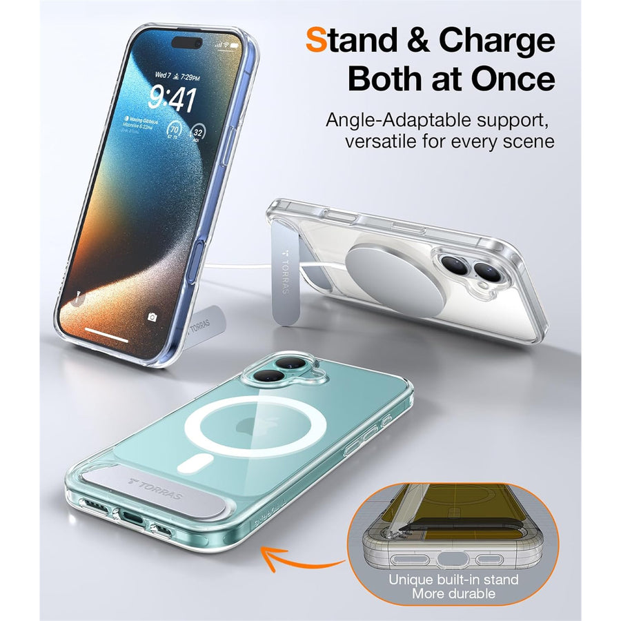 Torras iPhone 16 (6.1")  Pstand Case - Clear