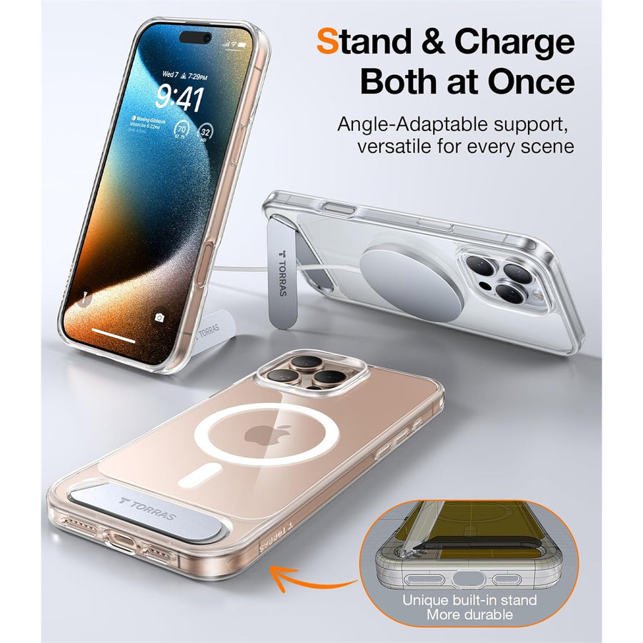 Torras iPhone 16 Pro (6.3")  Pstand Case - Clear