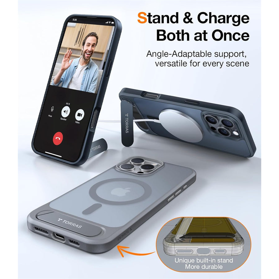 Torras iPhone 16 Pro Max (6.9")  Pstand Case - Black