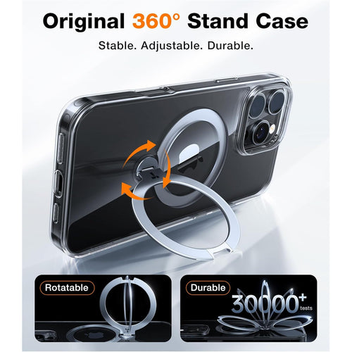 Torras iPhone 16 Pro (6.3")  Ostand Spin Case - Clear