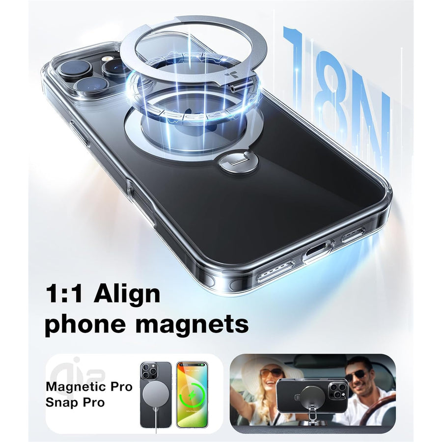 Torras iPhone 16 Pro (6.3")  Ostand Spin Case - Clear
