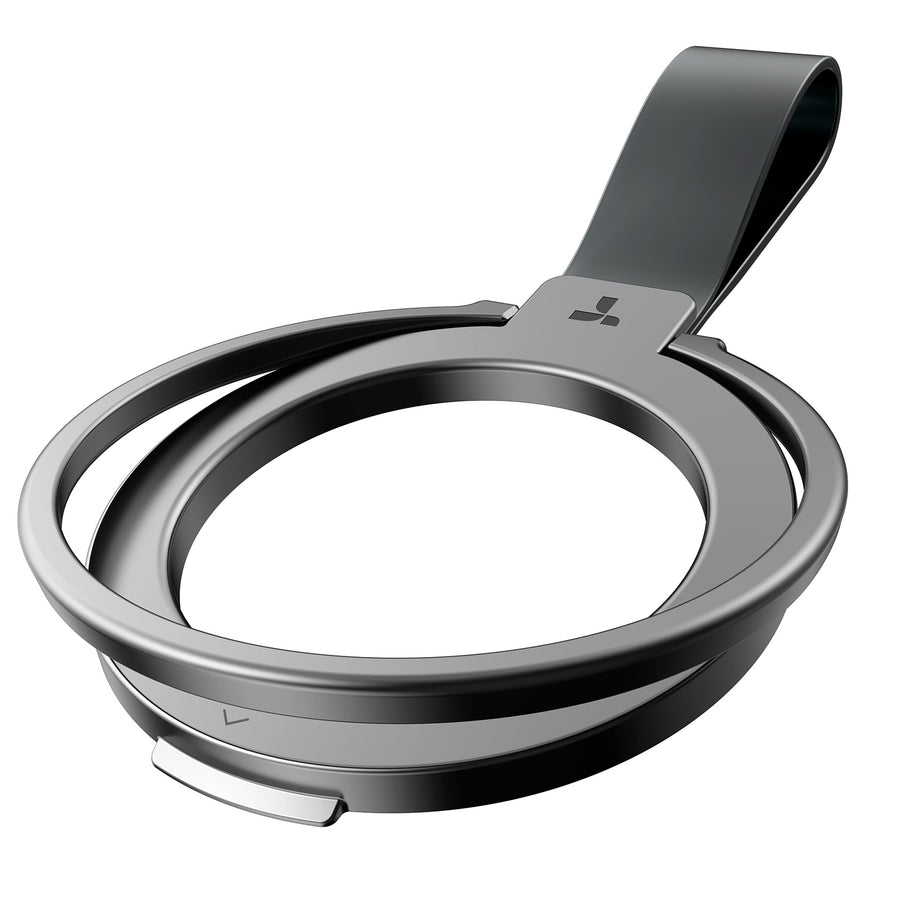 Torras OmniRing Magnetic Phone Grip Holder Kickstand - Black Compatible with iPhone 16/15/14/13/12 series devices & Magsafe Phone Cases