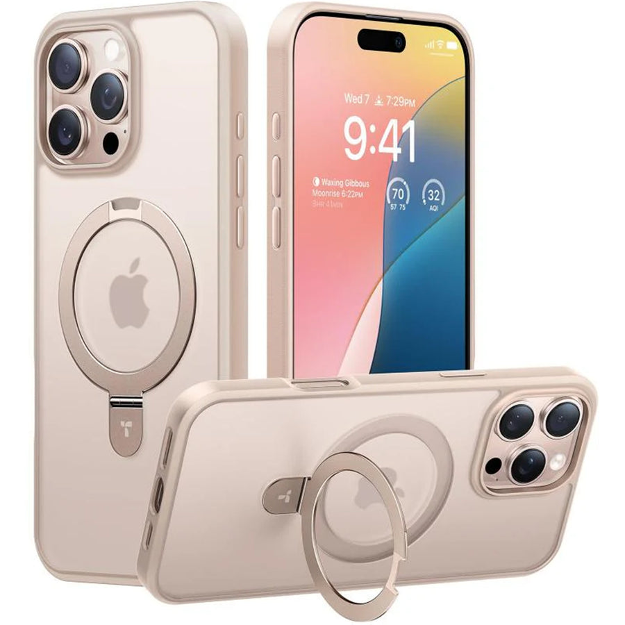 Torras iPhone 16 Pro (6.3")  Ostand Case - Ivory Gold