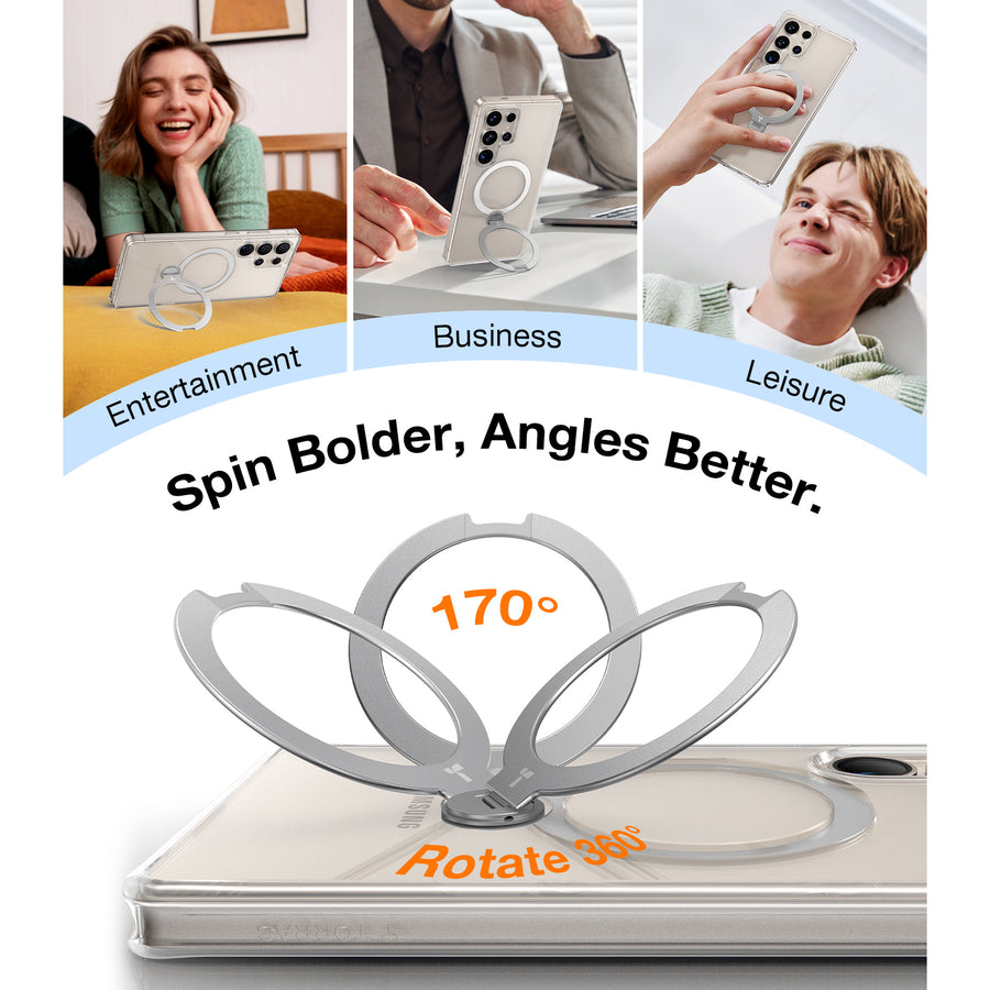 Torras Galaxy S25 Ultra 5G  Ostand Spin Case - Clear