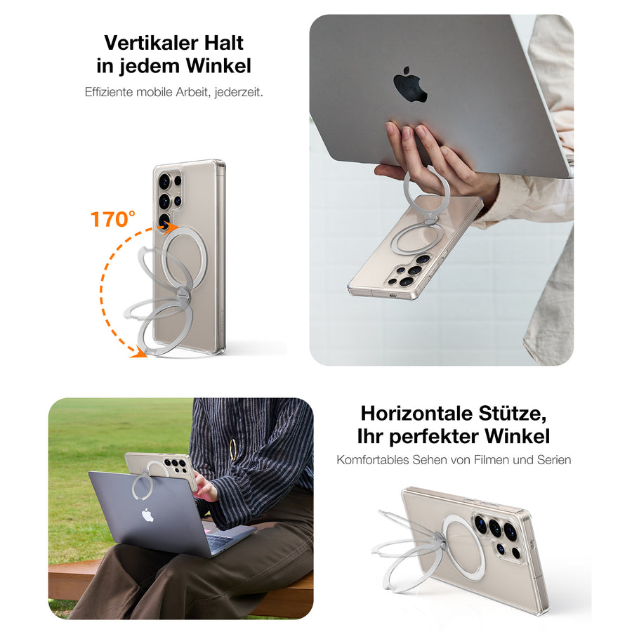 Torras Galaxy S25 Ultra 5G  Ostand Spin Case - Clear