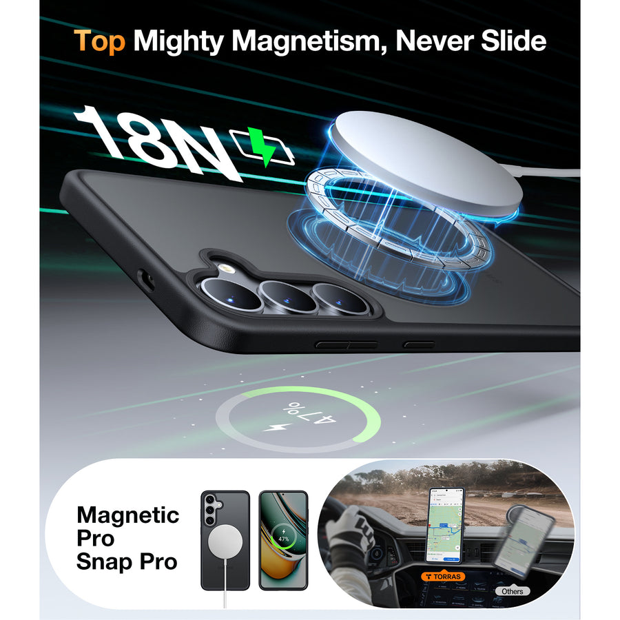 Torras Galaxy S25+ 5G Guardian  Magnetic Case - Black