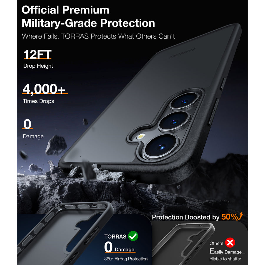 Torras Galaxy S25 5G Guardian  Case - Black