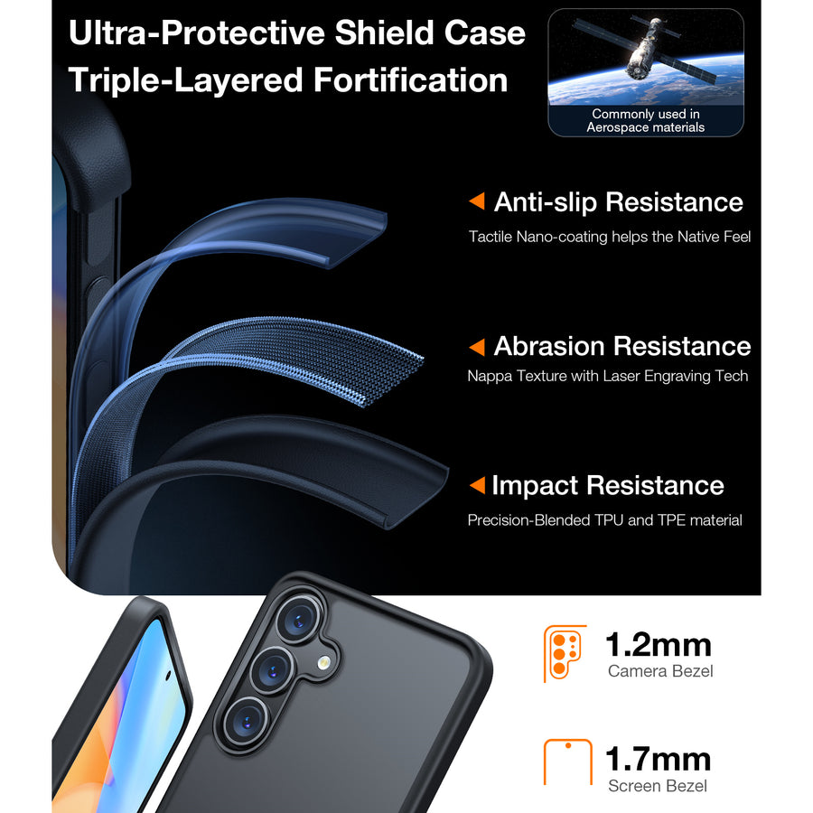 Torras Galaxy S25 5G Guardian  Case - Black