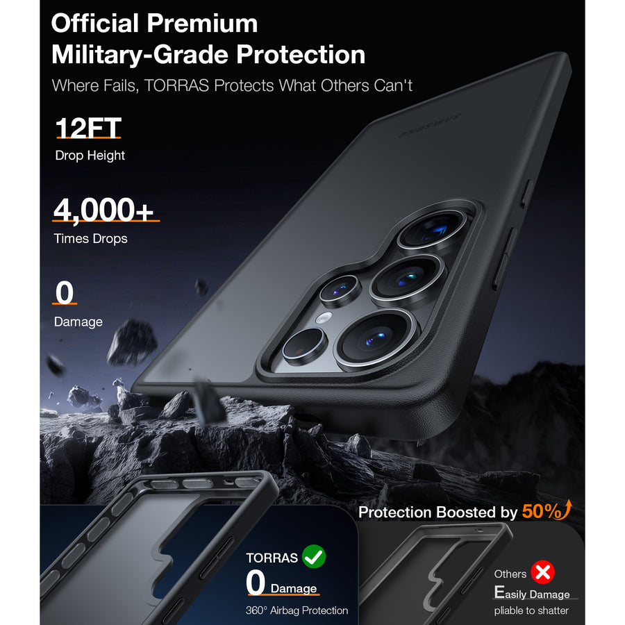 Torras Galaxy S25 Ultra 5G Guardian  Case - Black