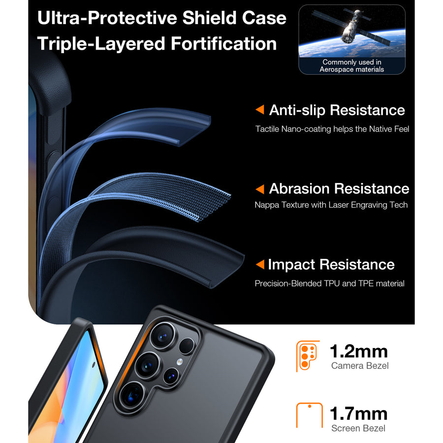 Torras Galaxy S25 Ultra 5G Guardian  Case - Black