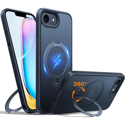 Torras iPhone 17e/16e  Ostand Spin Case - Black