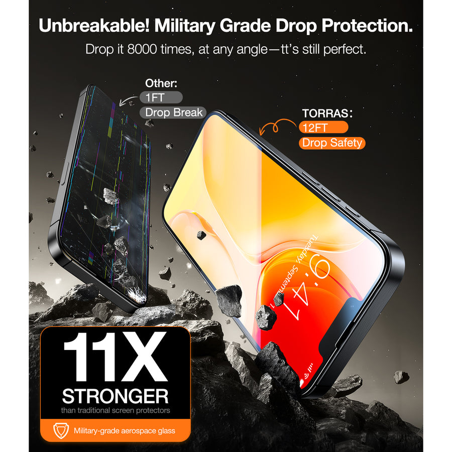 Torras iPhone 17e/16e/14/13/13 Pro   Premium Tempered Glass Screen Protector - Clear