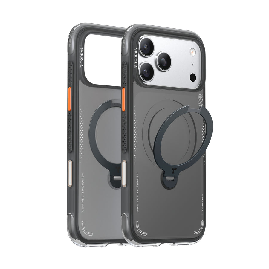 Torras iPhone 17 Pro Max (6.9") 2025  Ostand Spin Air Case - Black