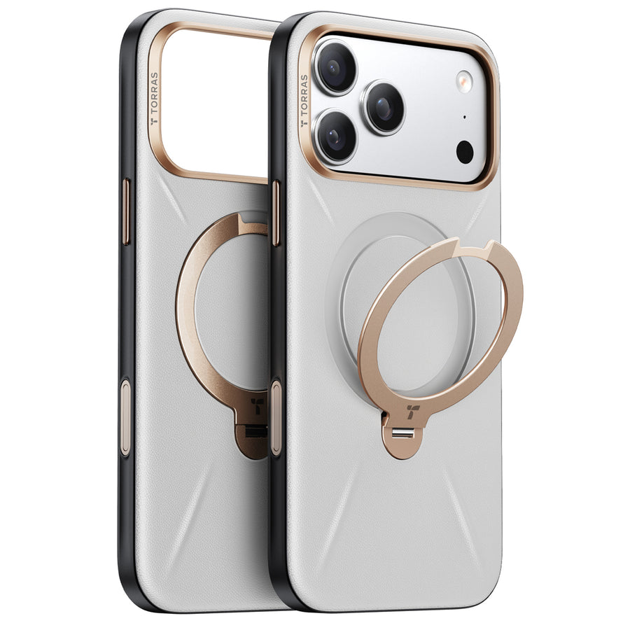 Torras iPhone 17 Pro (6.3") 2025  Ostand Spin VegSkin Case - Grey