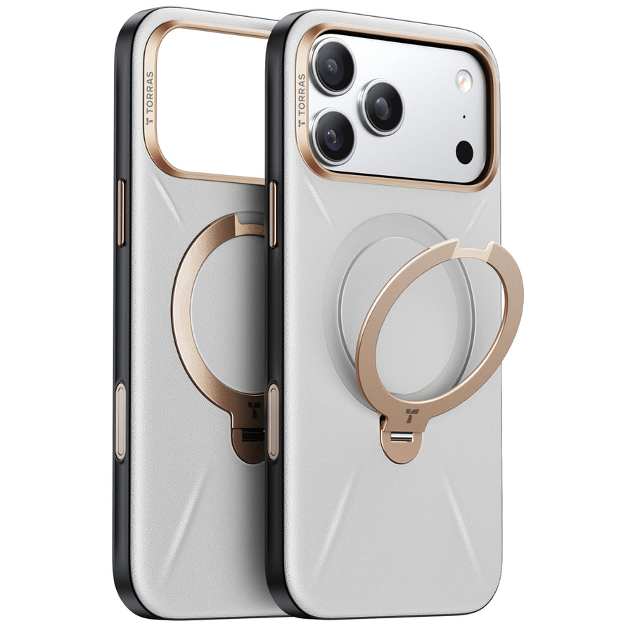 Torras iPhone 17 Pro Max (6.9") 2025  Ostand Spin VegSkin Case - Grey