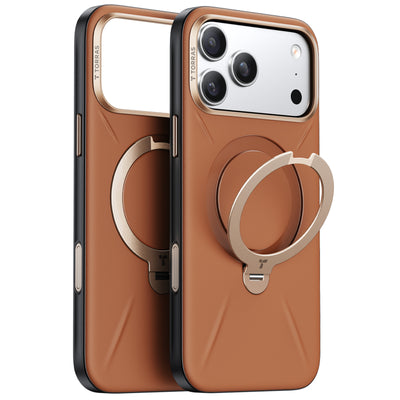 Torras iPhone 17 Pro Max (6.9") 2025  Ostand Spin VegSkin Case - Brown