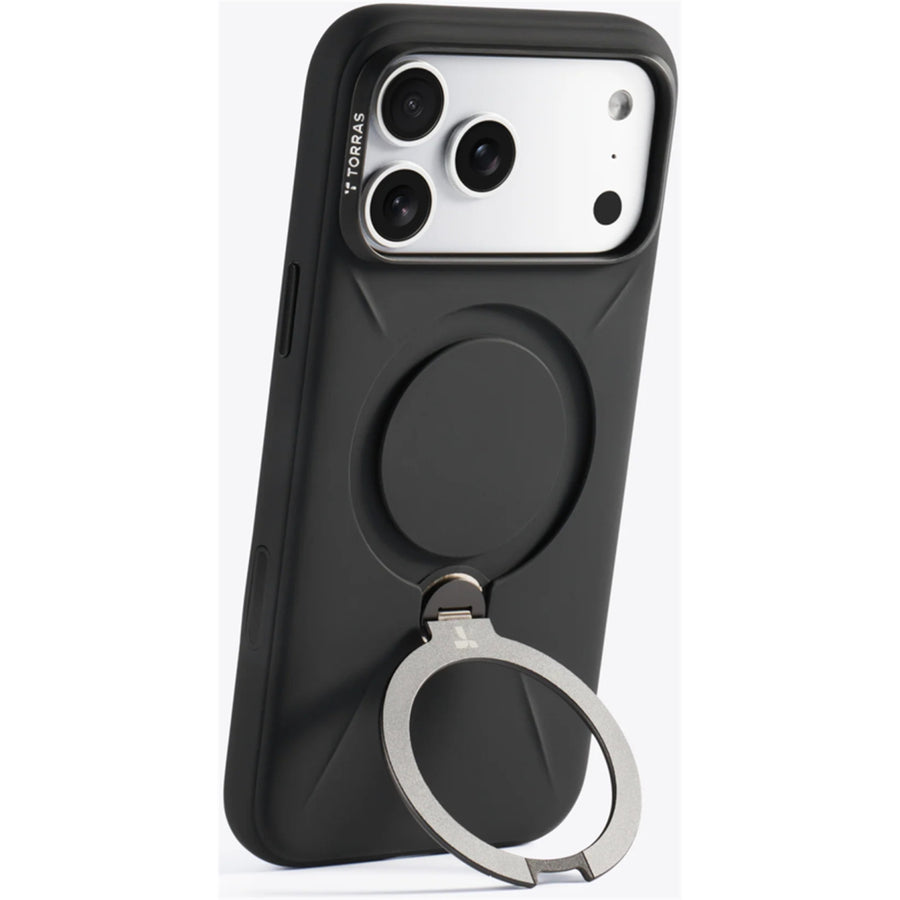 Torras iPhone 17 Pro Max (6.9") 2025  Ostand Spin Softune Case - Black