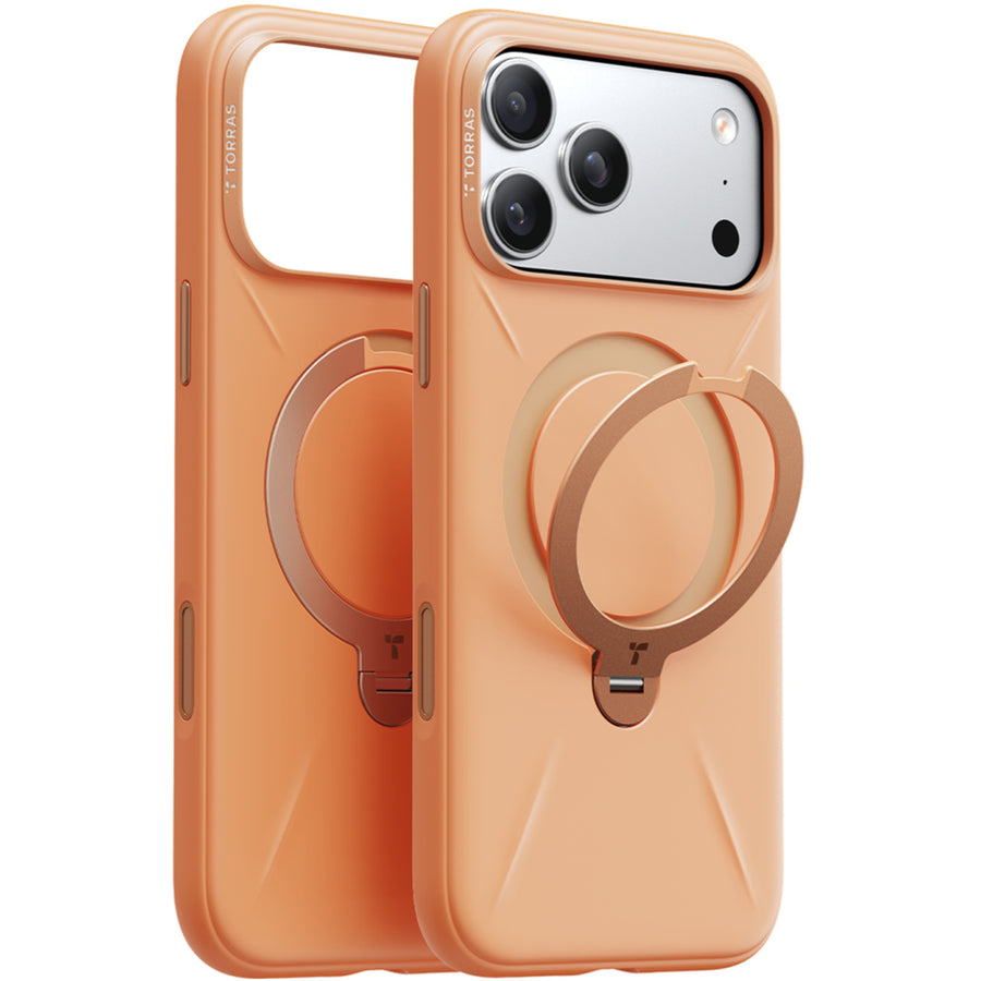 Torras iPhone 17 Pro Max (6.9") 2025  Ostand Spin Softune Case - Orange
