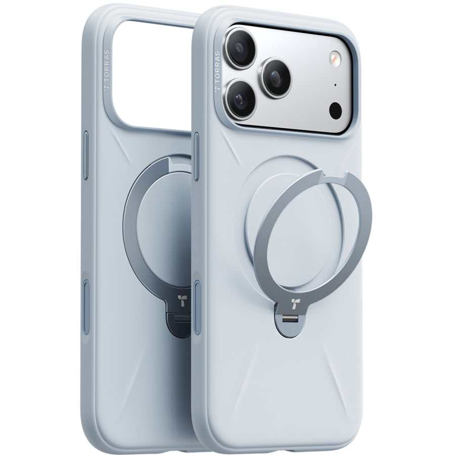 Torras iPhone 17 Pro (6.3") 2025  Ostand Spin Softune Case - Baby Blue