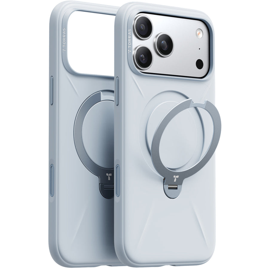 Torras iPhone 17 Pro Max (6.9") 2025  Ostand Spin Softune Case - Baby Blue
